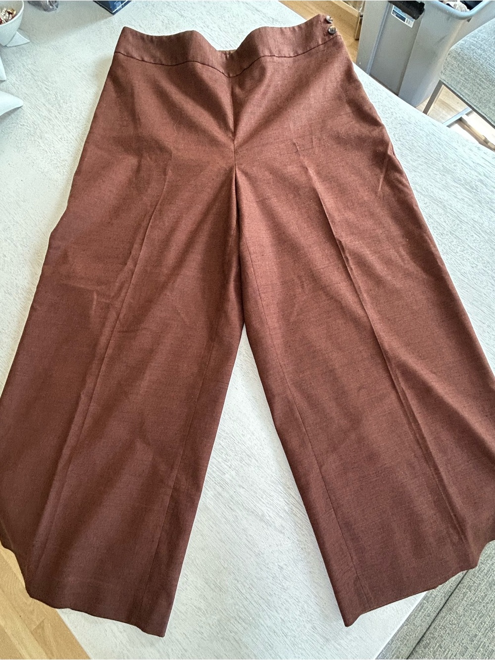 Talbots Wide Leg Pants in Rich Brown